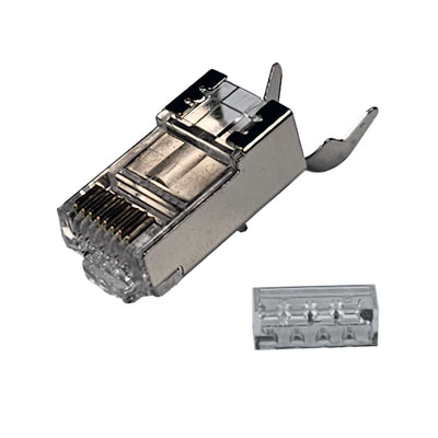 Best CAT6/CAT6A Extra Large RJ45 8P8C Pass Through Modular Plug Shielded connector, 100pcs