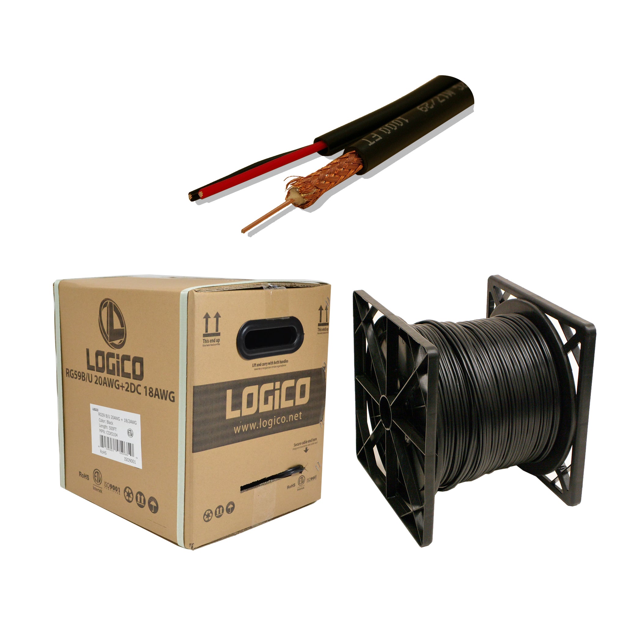 Cable Coaxial RG59 S + Alimentación Dual 0,55mm² - Emelec Viascom