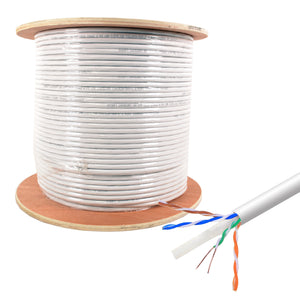 Best Cat6A Riser CMR Bare Copper Ethernet Network Cable 10Gbps 23AWG UTP 1000' White