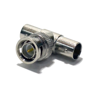 Best BNC 1 Male to 2 Female T-Type Splitter CCTV