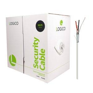 Best 500ft 18/2 Shielded CCA Security Alarm Control Wire Stranded PVC Jacket White