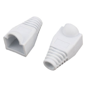 Best 100 pcs Cat5e/Cat6/RJ45 Ethernet Cable Connector Strain Relief Boots White
