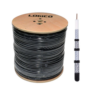 Best RG6 Coaxial Cable Direct Burial 18AWG Quad Shield Coax 1000ft Outdoor Underground
